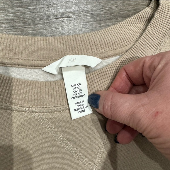 H&M women’s striped crew neck sweater size XXL new without tags - Picture 6 of 7